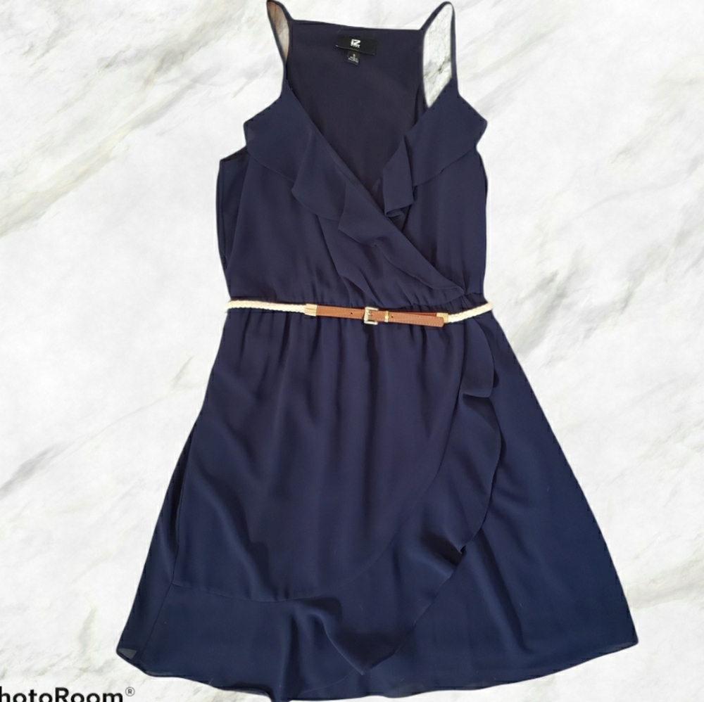 IZ Byer Casual Dark Blue Dress